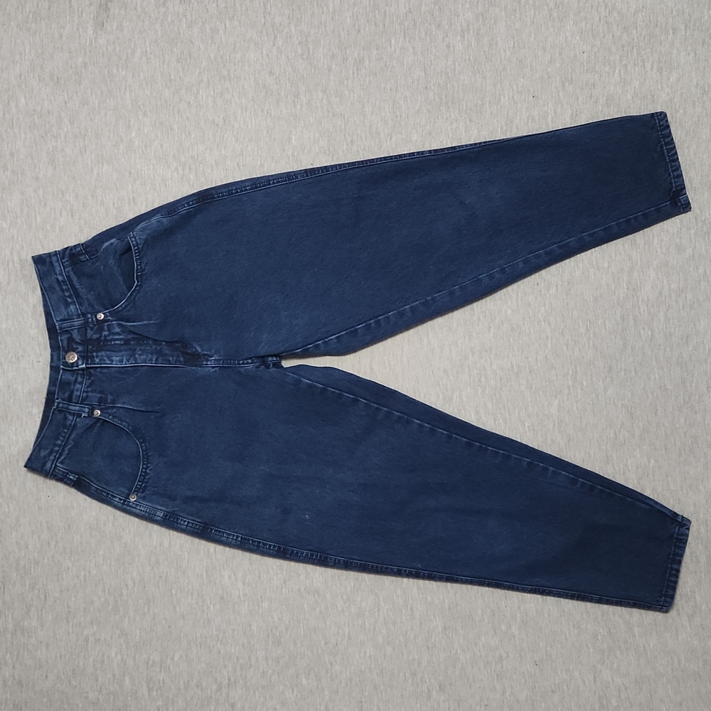 Vintage Brittania High Rise Tapered Leg Dark Blue Wash "Mom" Jeans